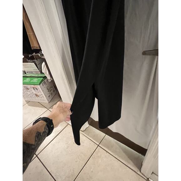 Talbots Knit Maxi Skirt Solid Black Long Sz Large Stretch Pull-on Elastic waist - Picture 4 of 6